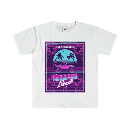 Miami Beach Unisex Softstyle Graphic T-Shirt