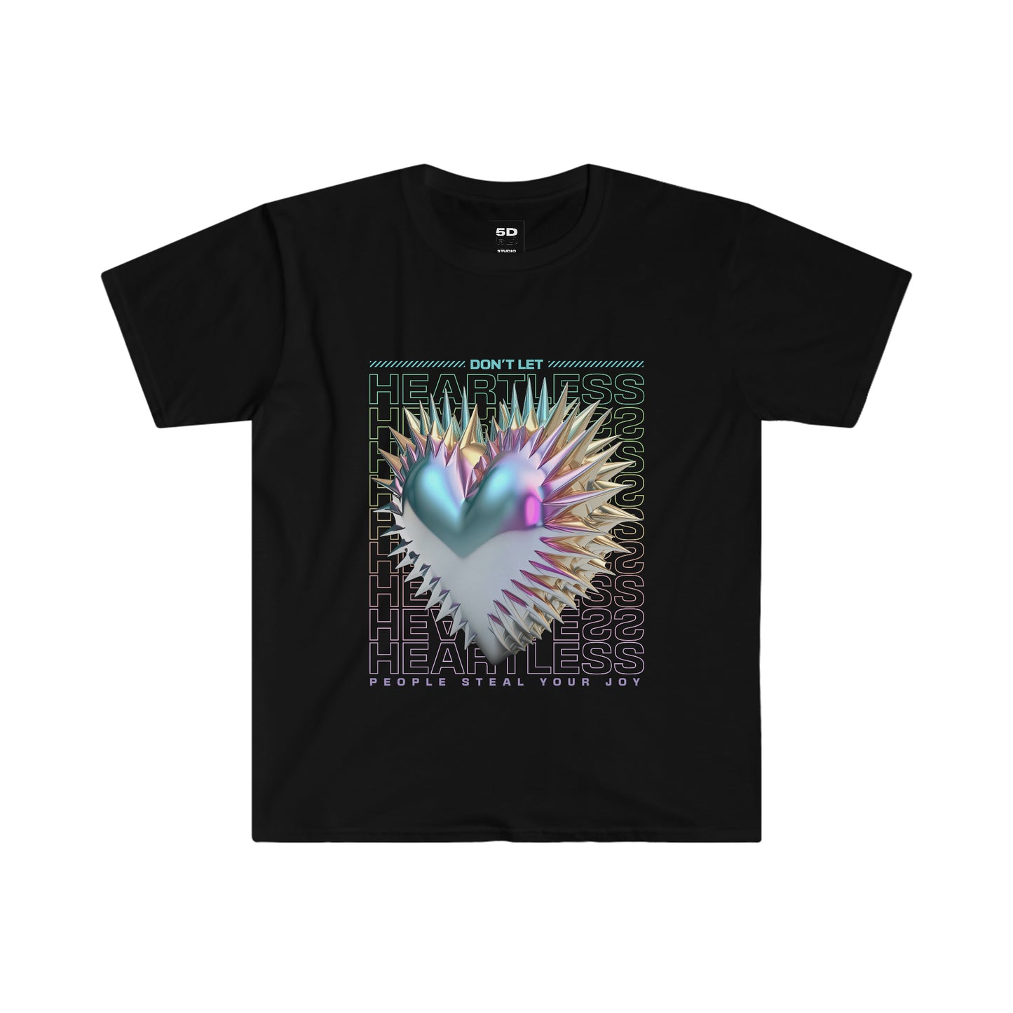 'Heartless' Streetwear Unisex Softstyle Graphic T-Shirt