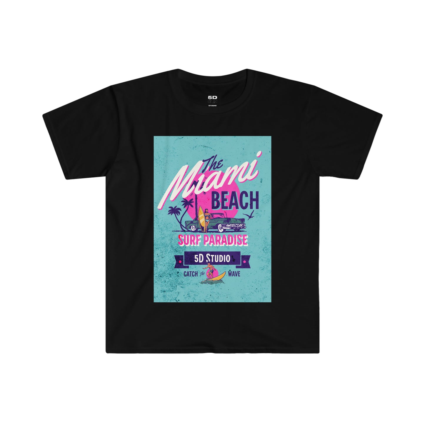 Miami Beach Surf Paradise Unisex Softstyle T-Shirt